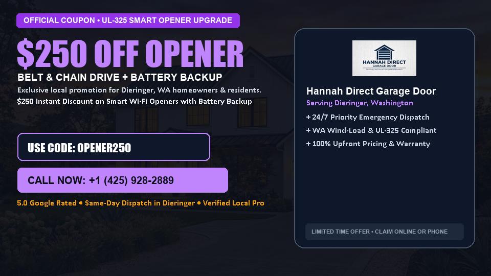 Hannah Direct Garage Door $250 OFF Premium LiftMaster Opener Installation